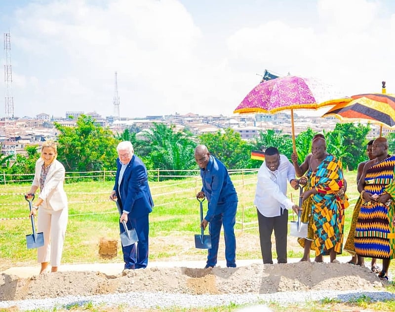 German President cuts sod for Green Energy Centre at Kumasi Technical Instit