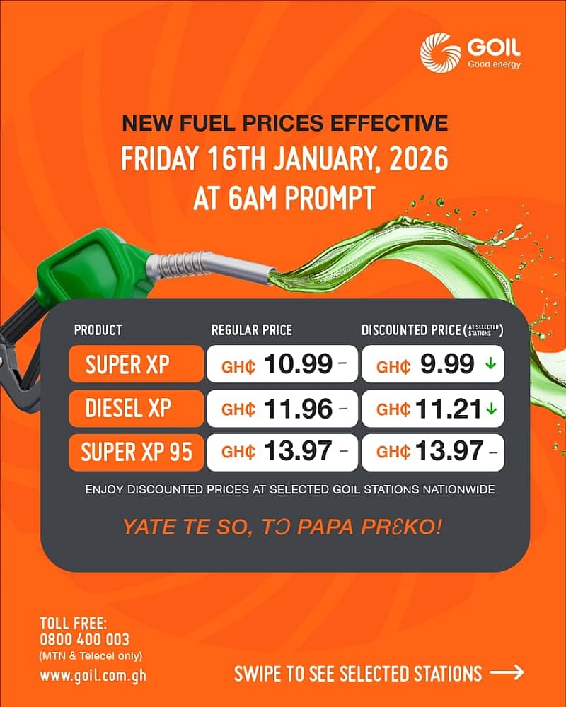 GOIL drops petrol price to GHC9.99