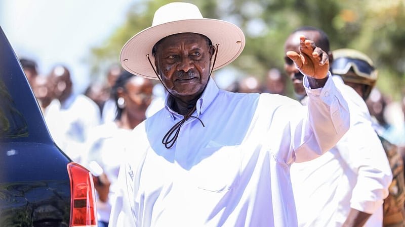 Uganda president calls opposition 'terrorists' in victory speech