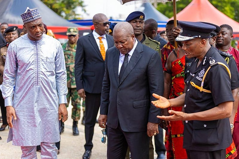 Mahama joins Ghana Police Service to honour 20 fallen office...