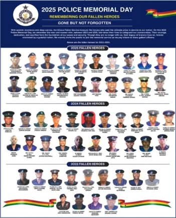 Tribute to the Fallen Heroes of the Ghana Police Service (2023–2025)