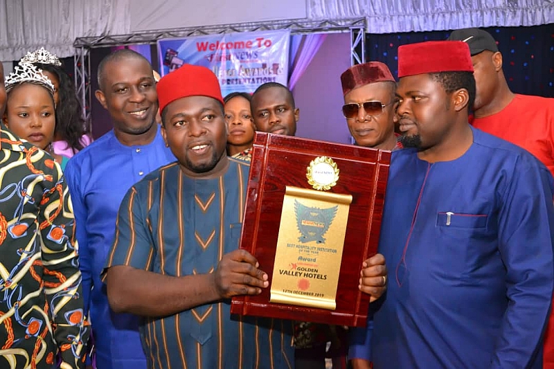 Governor Ifeanyi Ugwuanyi, Joel Ugwoke, Bag FirstNews Magazine Award