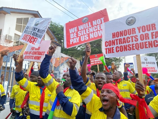 Former BCM Ghana workers protest over unpaid redundancy allo...