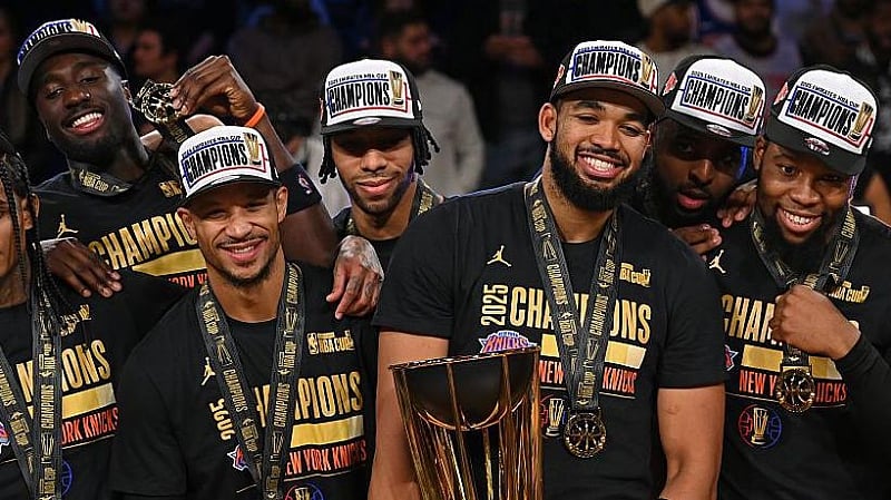 NBA Cup final: New York Knicks 124-113 San Antonio Spurs - OG Anunoby shines