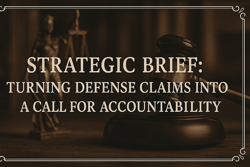 Turning Defense Claims into a Call for Accountability