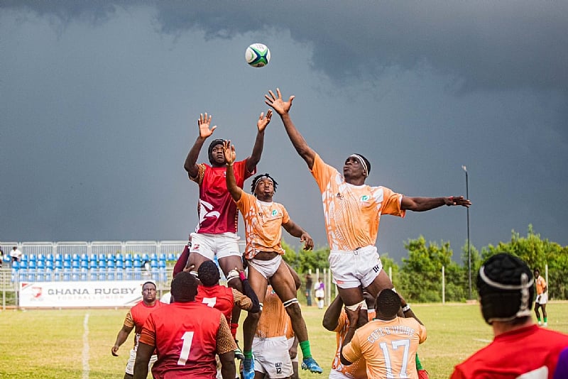 Ghana Rugby Union 15s Team, The Eagles devour Nigeria’s Blac...