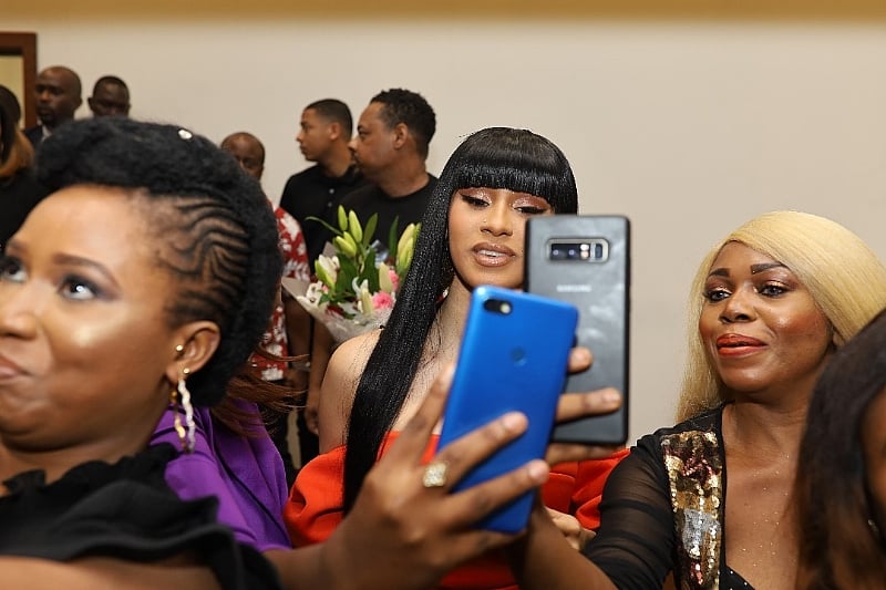 Rapper Cardi B Parties With Burna Boy, Zlatan, Tiwa Savage And Darey Art-Alade In Lagos!