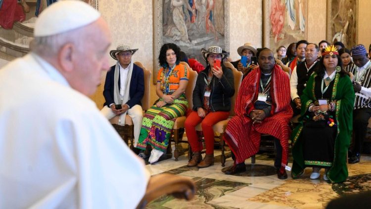 Pope Francis receives indigenous leaders who call for climate justice