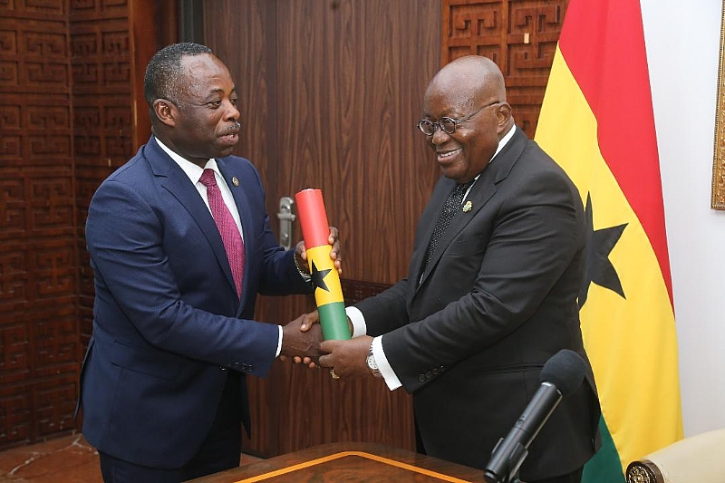Akufo-Addo swears-in Dr Aggrey-Darko as Head of Civil Service