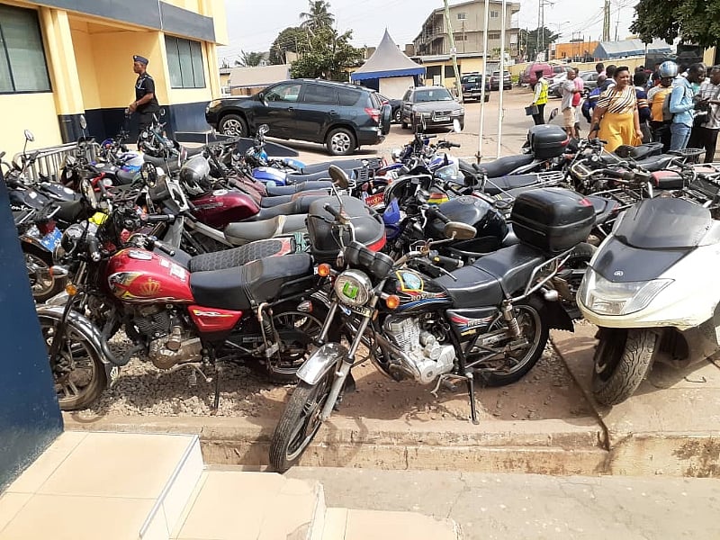 Dansoman Police Impounds Over 150 Motorcycles Suspected To Be Used For Crime 