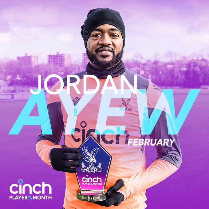 Ghana forward Jordan Ayew named Crystal Palace Player of the Month for