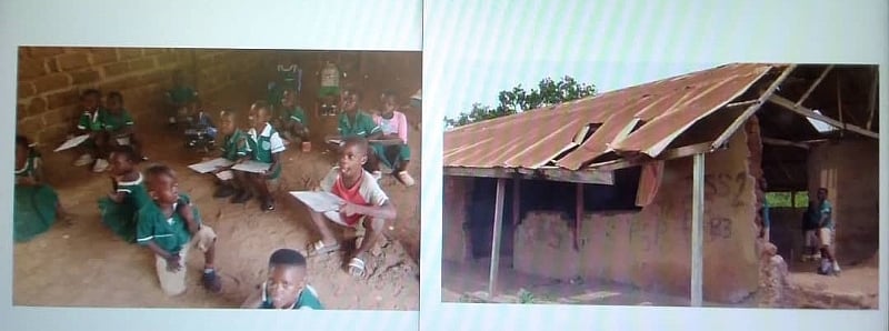 Dormaa Central- School Pupils Sits On Bare Floor And Stones To Study