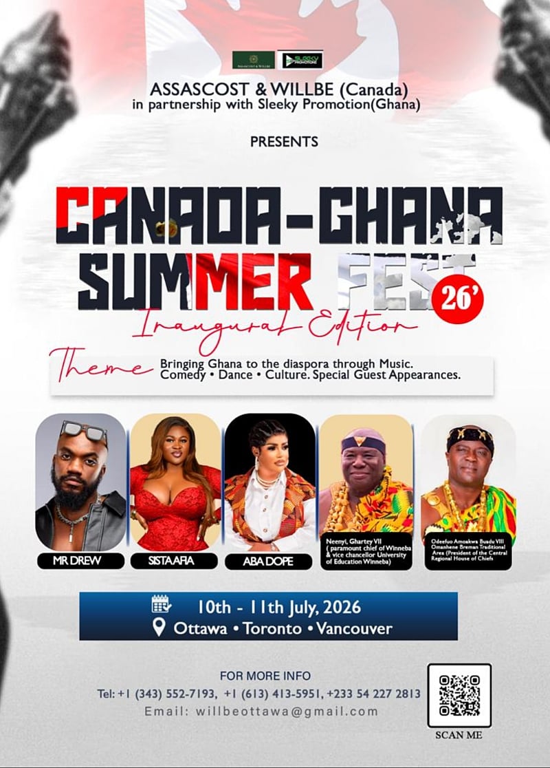 Assascost & Willbe partner Sleeky Promotions for 'Ghana First in Canada 2026'