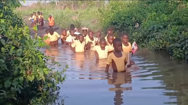 Students risk lives crossing stream to access education in Avetakpo