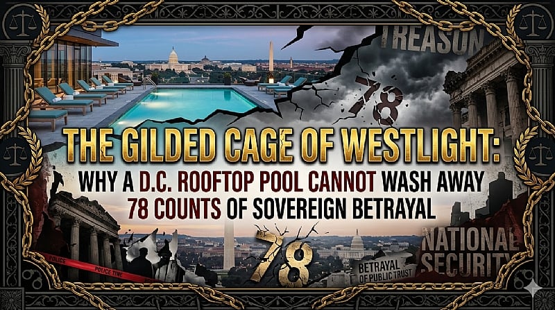 The Gilded Cage of Westlight: Why a D.C. Rooftop Pool Cannot Wash Away 78 Counts of Sovereign Betrayal
