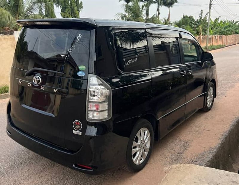 Altered Toyota Voxy van suspensions driving Ghana’s road car...
