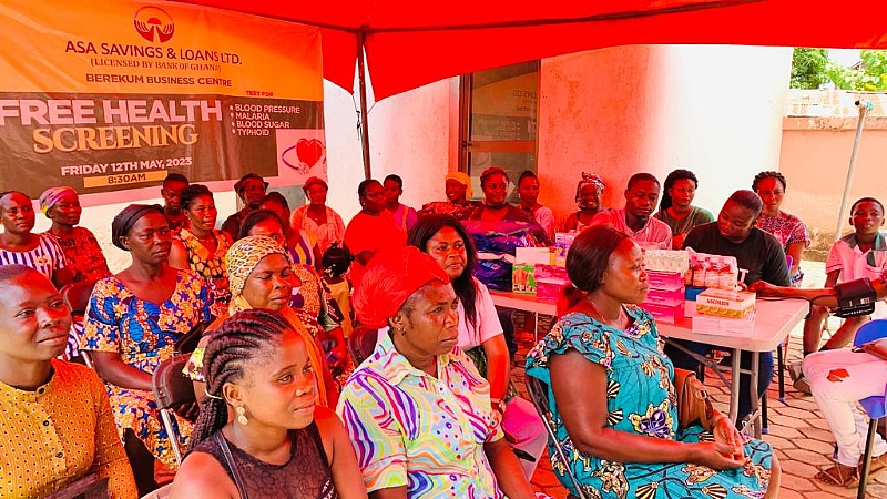 ASA Savings and Loans organises free health screening for clients and residents of Abesim, Berekum - Vimarsana News