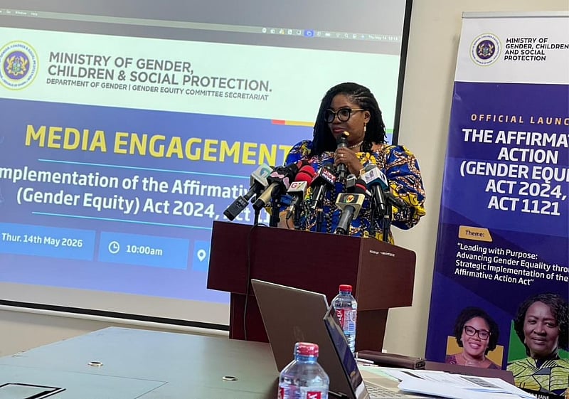 Naa Momo Lartey calls on media to champion implementation of Affirmative Act