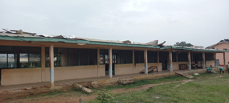 Rainstorm destroys Hohoe E.P. Senior High School building - Vimarsana News