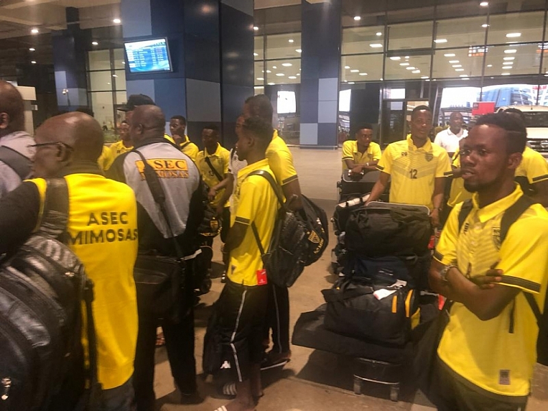 ASEC Mimosas Arrive In Ghana For Otumfuo Cup Match With Kotoko