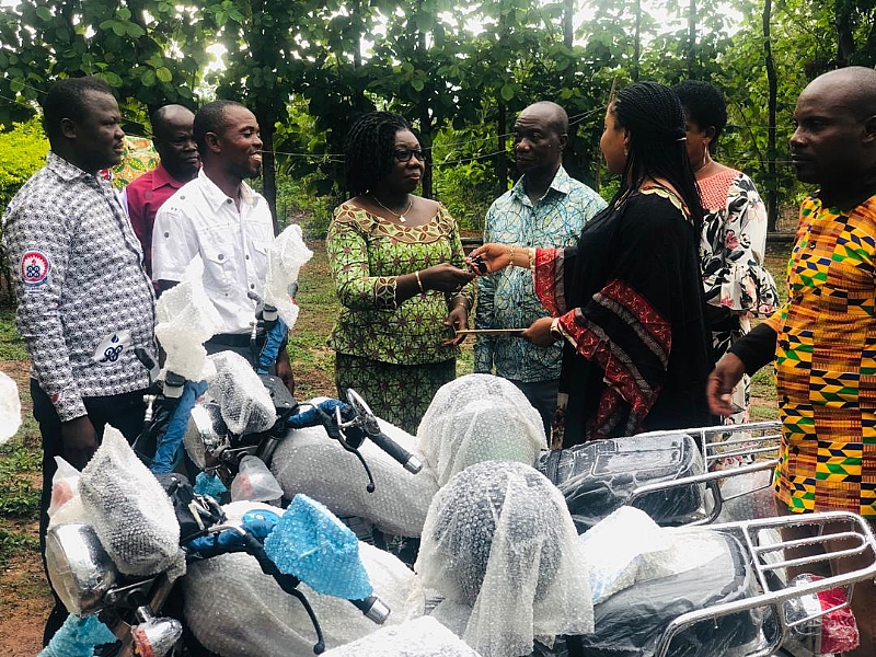 Afram Plains North MP Donates Motorbikes To Hardworking Teachers