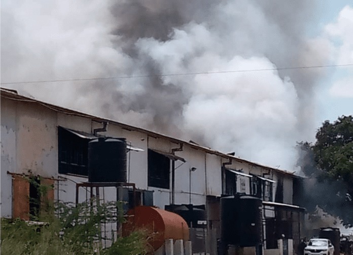 Parts of Kumasi shoe factory go up in flames after gas explosion