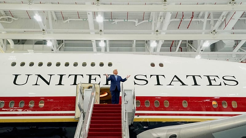 Trump unveils new Air Force One converted from luxury jet gifted by Qatar
