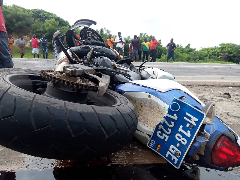 Motor Rider Crashed To Death