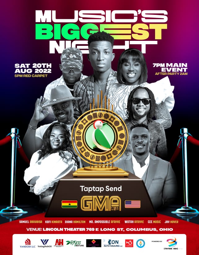 Ghana Music Awards USA lines up Ghana’s topmost musicians for August event