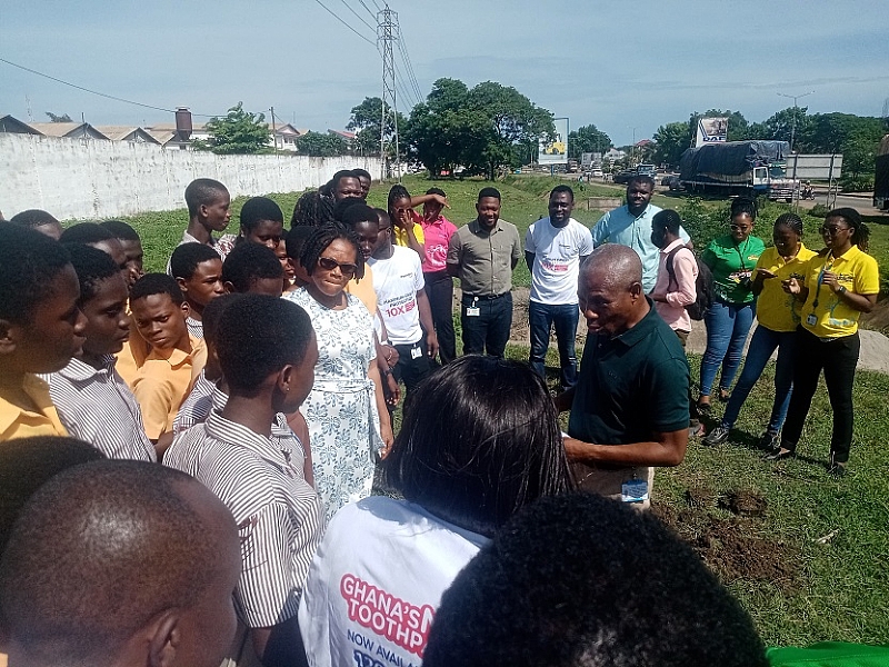 Unilever Ghana team up with Twedaase Basic School in Tema to plant trees