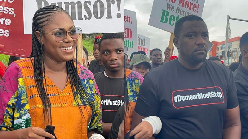 Yvonne Nelson expresses disappointment over celebrities absence at #DumsorMustStop vigil - Vimarsana News