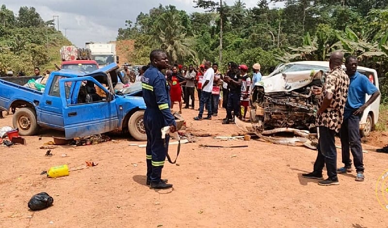 Central Region: Three killed, 11 injured in head-on collision at Ajumako Kok
