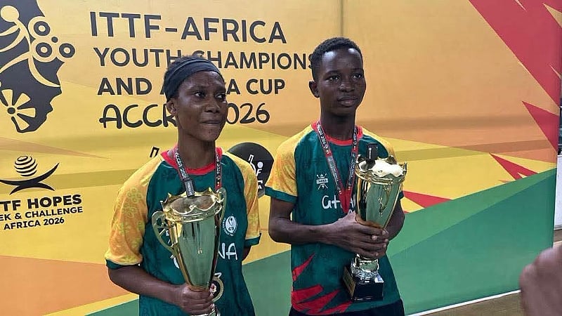 Ghana grabs U-15 Mixed Doubles title at 2026 ITTF Africa Youth Championships