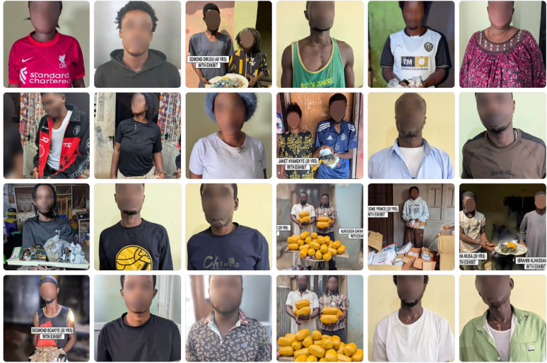 Police arrest 93 suspected drug traffickers in Major Ashanti Region crackdow