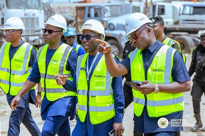 Energy Minister inspects emergency restoration of damaged Tema-Achimota tram