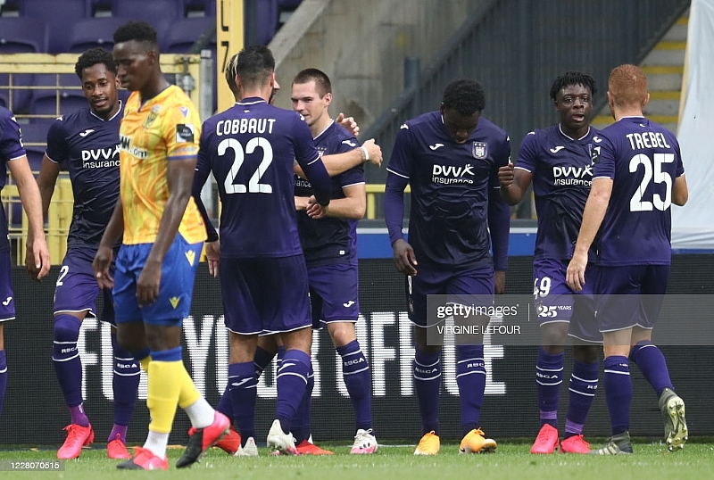 BRUSSELS, BELGIUM - December 08: Jeremy Doku of Anderlecht and