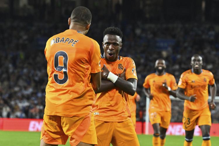 La Liga: Mbappe and Vinicius Jr score in Real Madrid win at Sociedad