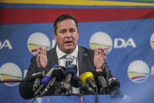 South Africa's centre-right drops ex-leader from cabinet ahead of polls
