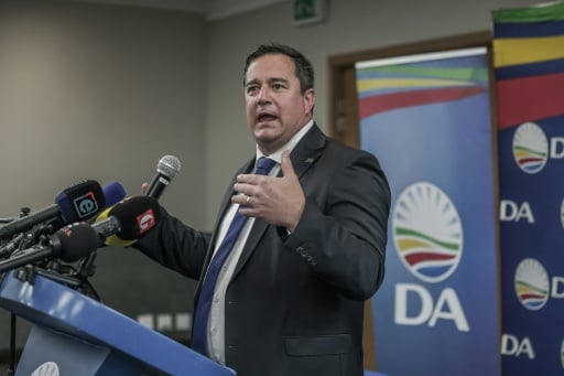 South Africa unity government party leader steps aside