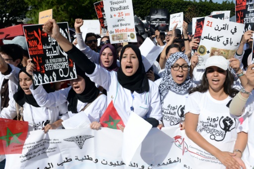 Moroccan medical students protest compulsory civil service