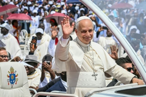 Pope Leo blasts 'exploitation' on visit to resource-rich Ang...