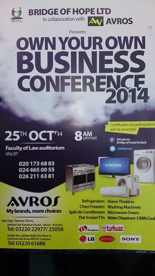 Avros Limited sponsors forum for business startup in Kumasi