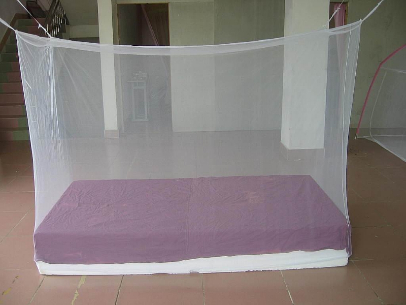 Dry insecticide mosquito nets well before usage