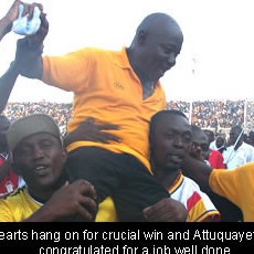 Sir Cecil Attuquayefio to be on Hearts' Centenary bench against Rangers