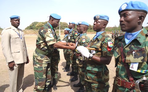 Ghanaian peacekeepers in La Cote d'Ivoire receive UN Peace Medals