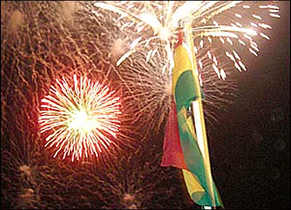 Fireworks Lit The Night Of Accra To Welcome 2014