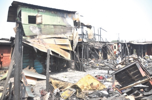 Fire destroys homes, property at Agbogbloshie