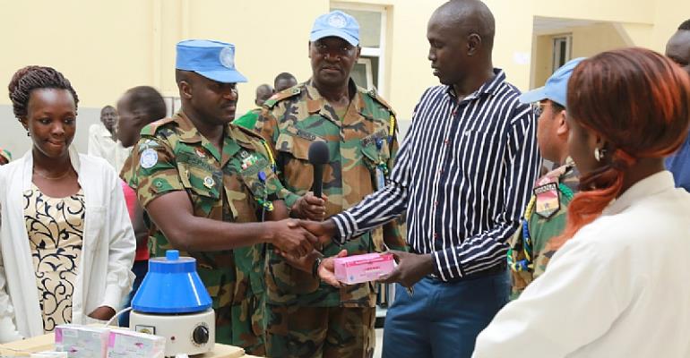 Ghanaian Peacekeepers Donate Medical Supplies To Bentiu Hospital