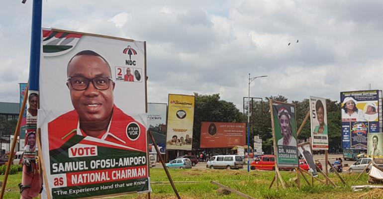 Some of the huge NDC campaign billboards in Kumasi
