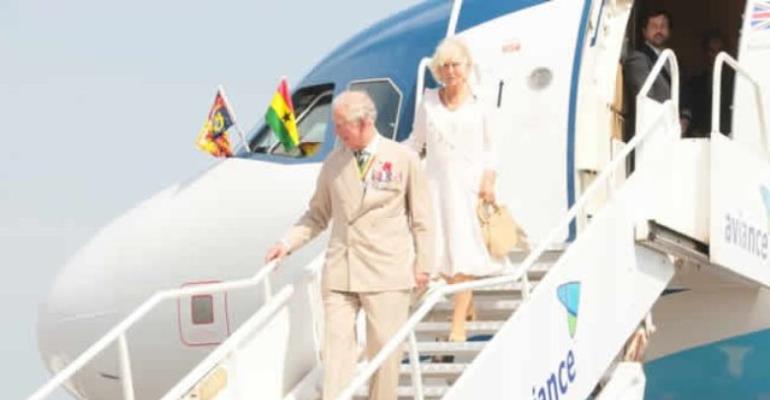 The British Royals arrived at the Kotoka International Airport on Friday